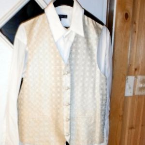 CHAMPAGNE  tuxedo vest extra large